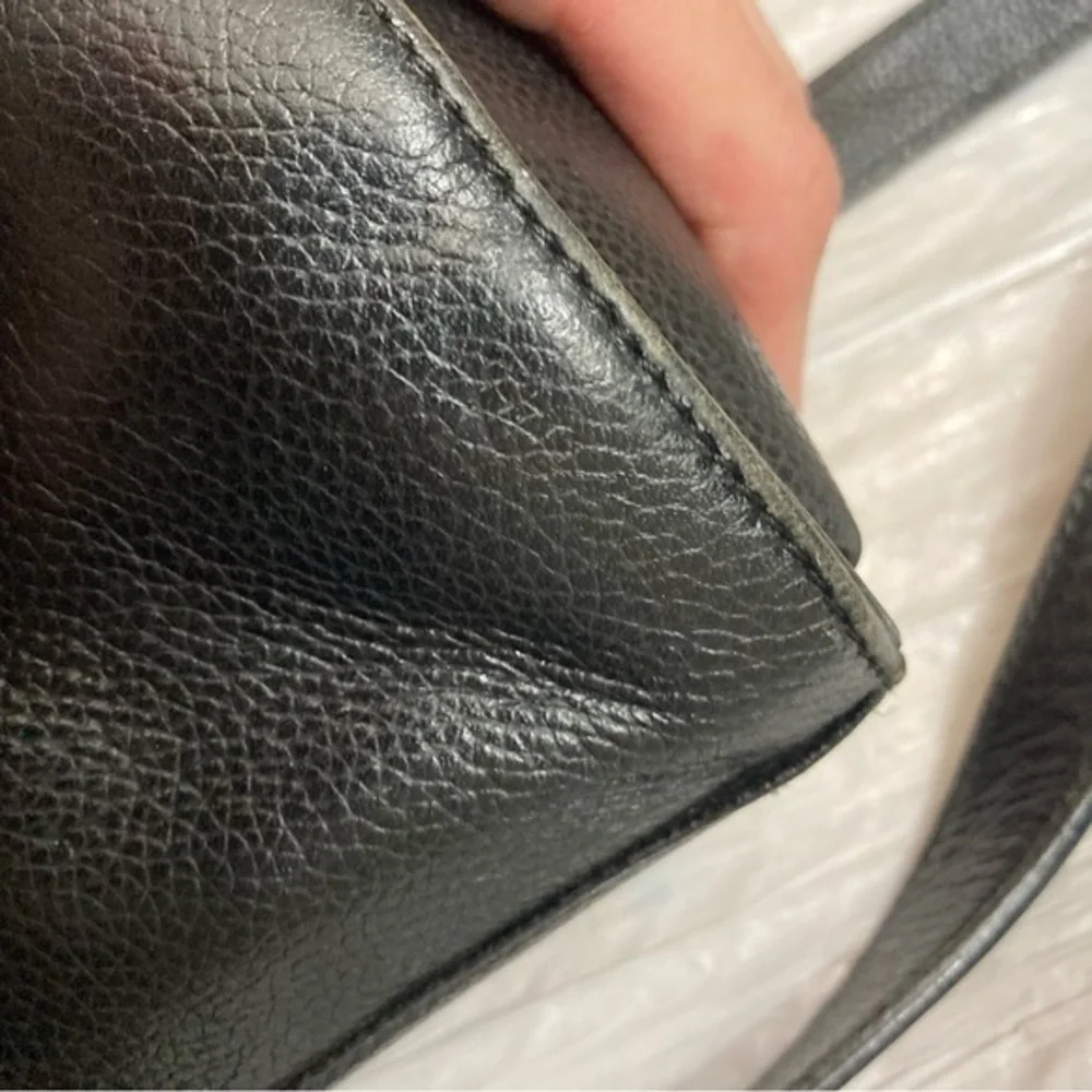 Coach RARE vintage black leather madison savoy bag made in Italy